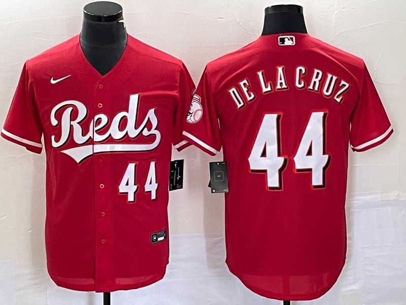 Youth Cincinnati Reds #44 Elly De La Cruz Number Red Cool Base Stitched Baseball Jersey->mlb youth jerseys->MLB Jersey